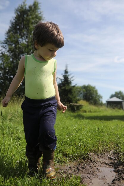 Children gathered in a hike in the nearest forest in search of mushroomsxA