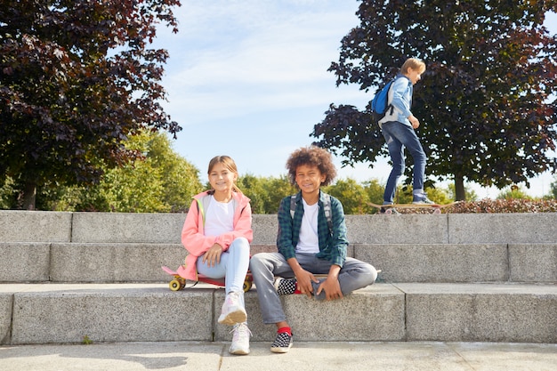 Children having fun outdoors