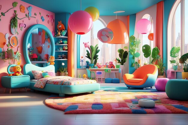 Children interior room design