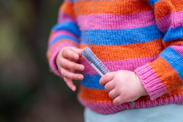 children learning about nature outdside