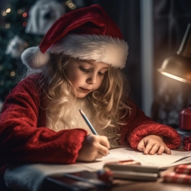 Photo children often write heartfelt letters to santa claus before christmas day