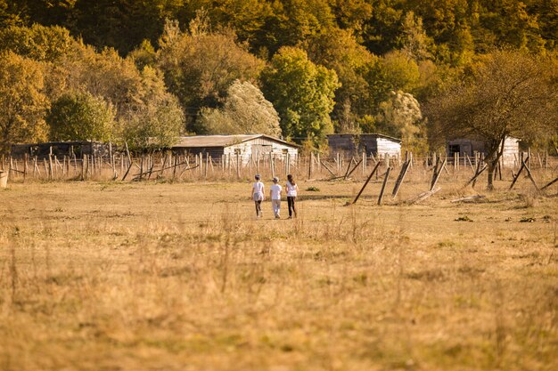 Children on the old farm