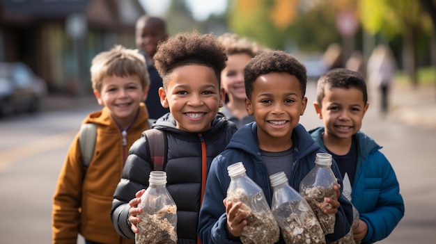 Children Organizing A Neighborhood Background