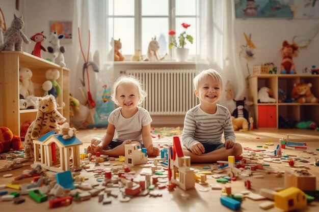 children playing with toys