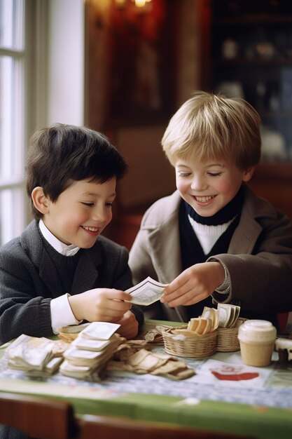 Foto bambini che giocano con i giocattoli