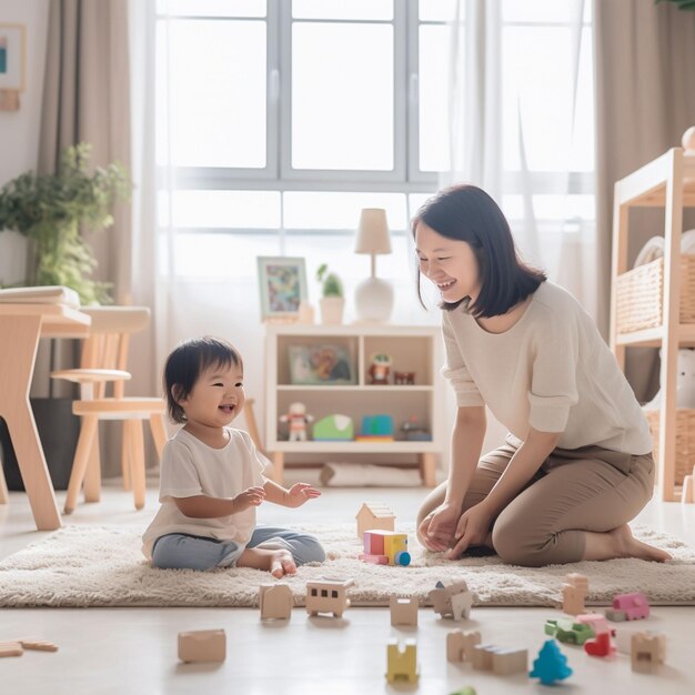 写真 子供がおもちゃで遊んでる