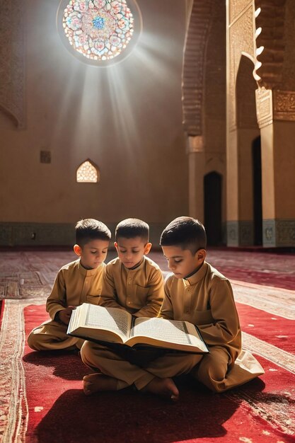 Children reading Quran