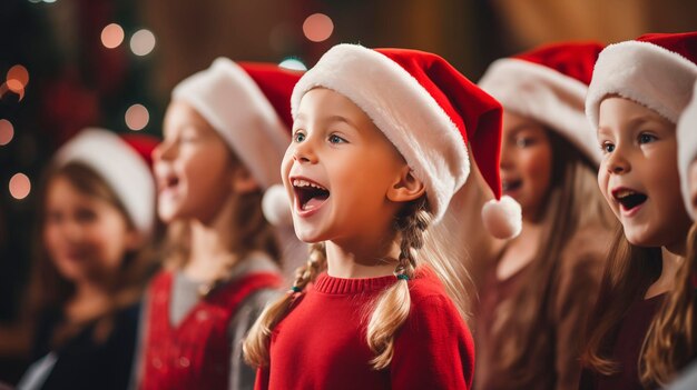 Foto coro di bambini per natale