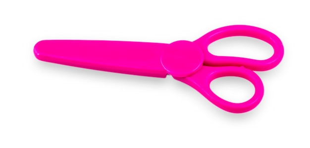 children's color scissors isolated on white background