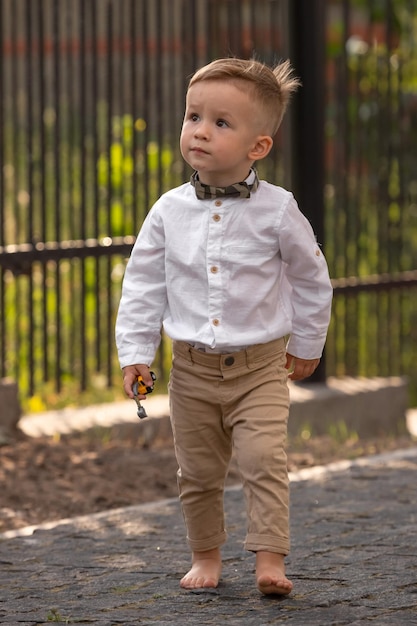 Children's fashion. Little Gentleman. Stylish kid. Future real man. Dress tastefully.