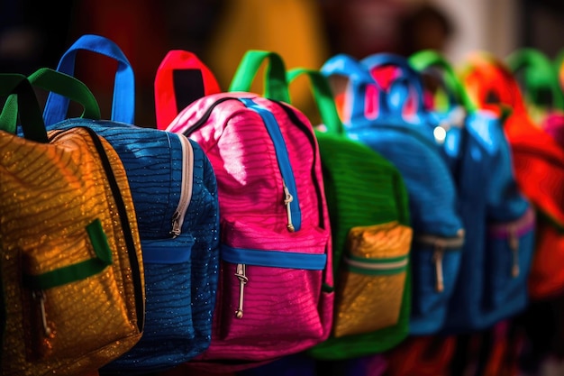 Photo children's journeys focused backpack textures