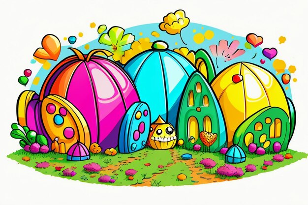 Children's story picture book illustration cute cartoon anime wallpaper background illustration