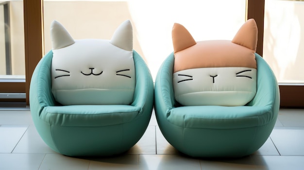 Children's Upholstered Animal Chair with Cute Cartoonish Character Design