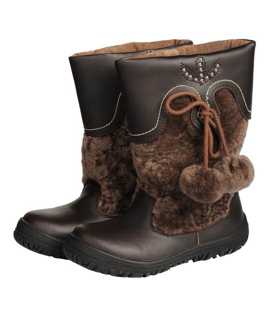 Children's winter boots isolated