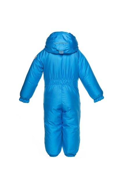 Abbigliamento invernale per bambini per passeggiate con cappuccio colore blu elettrico