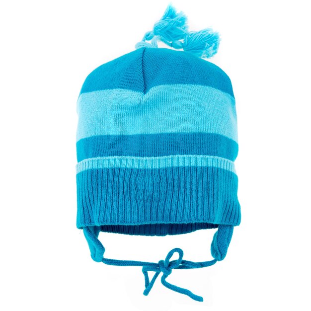 Children's winter hat isolated on a white background.