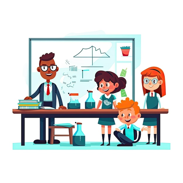 children school classroom illustration