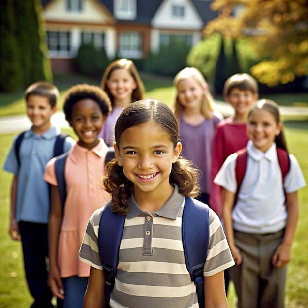 Photo children at school