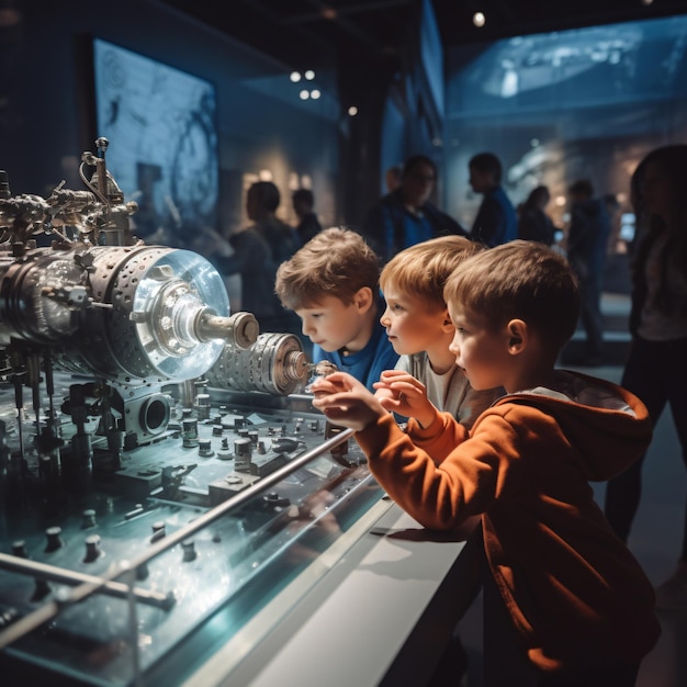 Children in science and technology museum