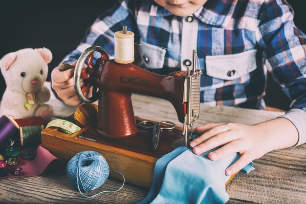 Children sewing machine Childrens hobby sewing