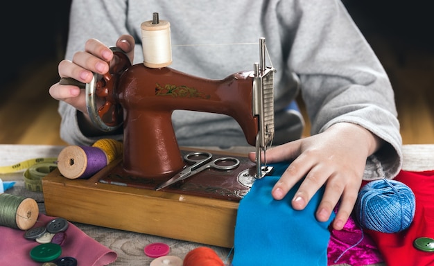 Children sewing machine Childrens hobby sewing