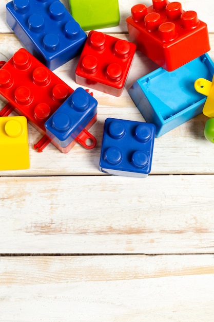 Foto giocattoli per bambini, vista dall'alto