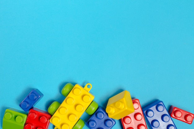 Children toys, top view