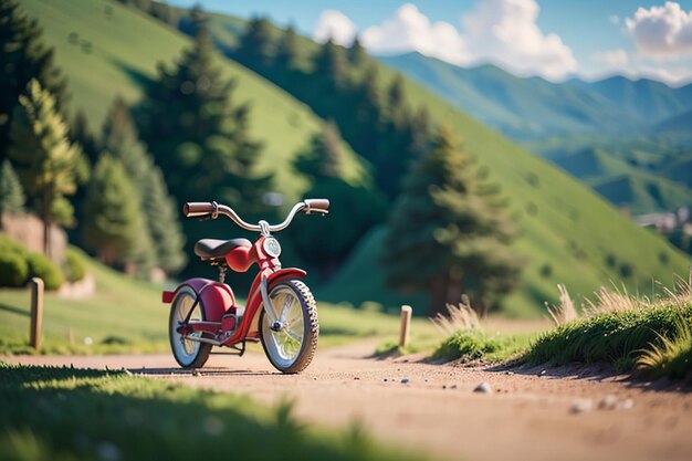 写真 子供のための三輪車 玩具の自転車 壁紙 背景 子供の頃のハッピータイム 写真作品