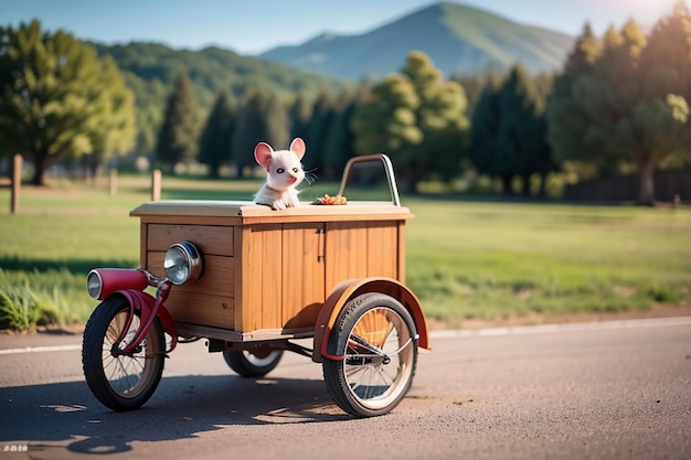写真 子供の三輪車のおもちゃの自転車の壁紙の背景子供の頃の幸せな時間の写真作品