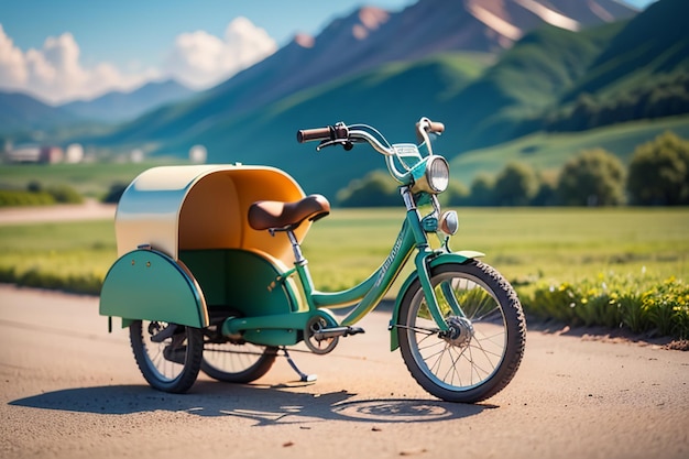 Foto bambini triciclo giocattolo bicicletta carta da parati sfondo infanzia tempo felice fotografia lavori