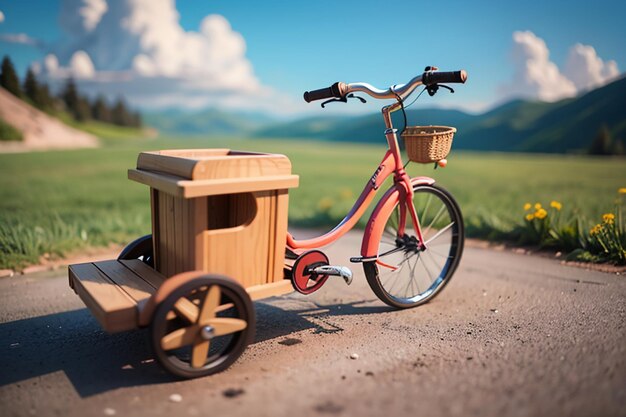 Children Tricycle Toy Bicycle Wallpaper Background Childhood Happy Time Photography Works