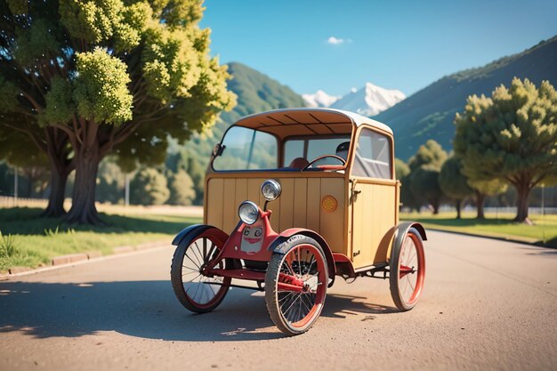 写真 子供のための三輪車 玩具の自転車 壁紙 背景 子供の頃のハッピータイム 写真作品