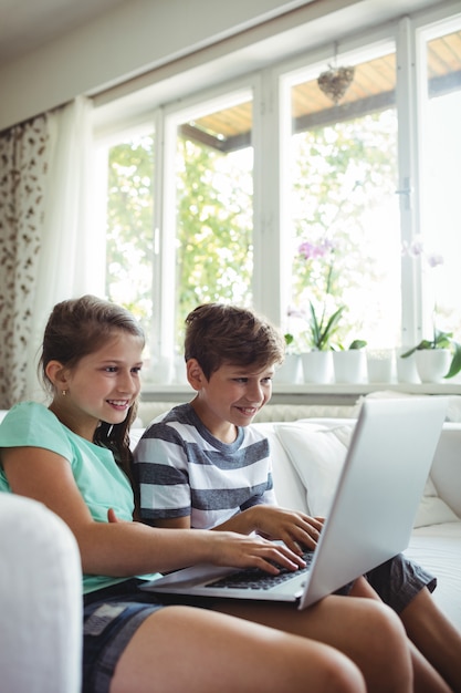 Children using laptop