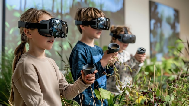 Дети в VR-шлемах