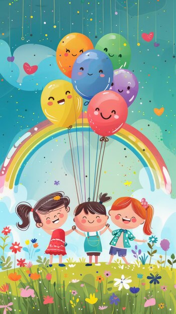 Foto illustrazione di un palloncino per la giornata dei bambini