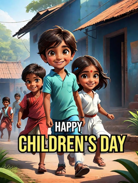 Foto giornata dei bambini in india