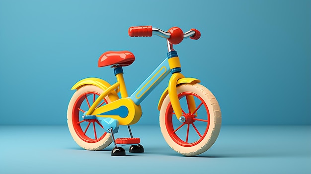 Photo a childrens bike in the road generative ai