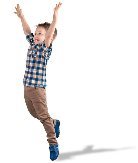 Childrens fashion Beautiful boy jumping