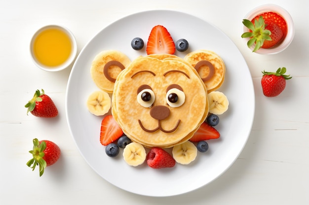 Childrens idea breakfast Healthy food for baby Food art meal