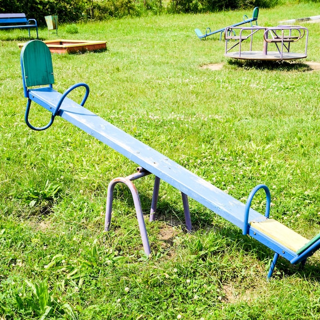 Childrens rocking chair on the playground
