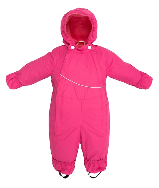 Childrens snowsuit fall on a white background