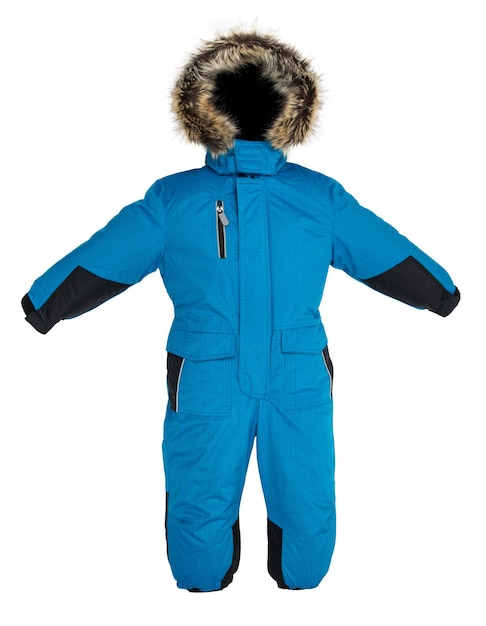 Childrens snowsuit fall on a white background