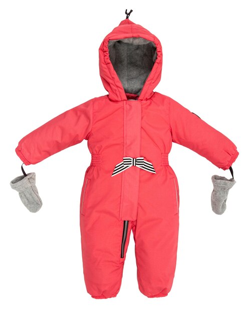 Childrens snowsuit fall on a white background