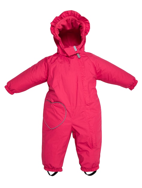 Childrens snowsuit fall on a white background