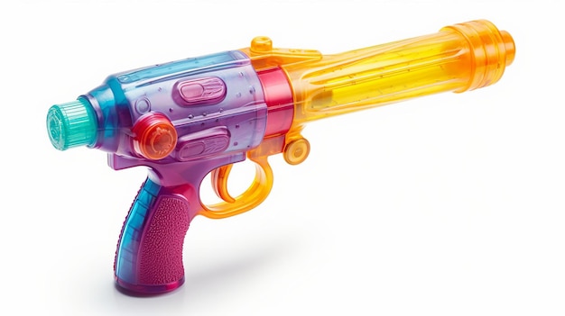 Childrens waterpistool geïsoleerd op witte achtergrond Generatieve Ai