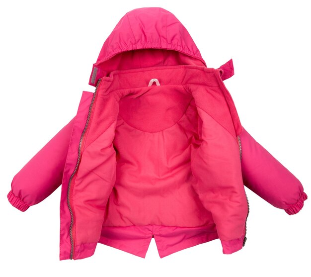 Childrens Women winter jacket isolated on white background.