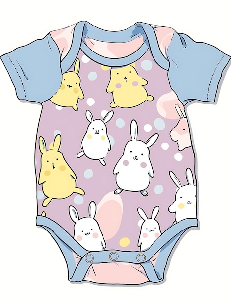 a childs bib with a bunny on it