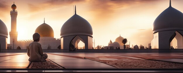 A Childs Reflection at a Muslim Mosque