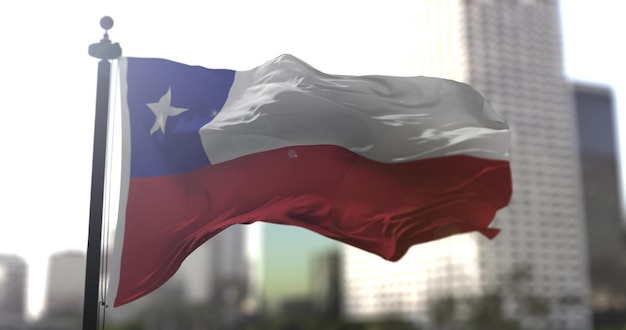 Chile national flag country waving flag Politics and news illustration