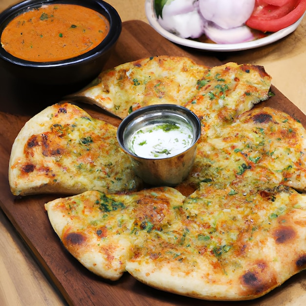 Photo chilegarlic kulcha